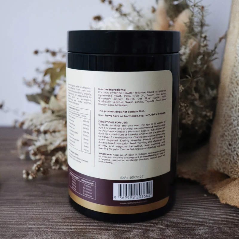 Calm K9 180pc Refill Jar side view 2